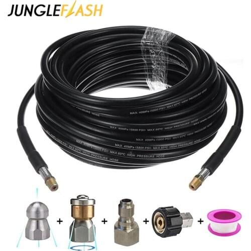 6/10/15/20/30 Meters High Pressure Washer Hose Pipe Cord Car Washer Cleaning Extension Water Hose With 4 Adapter For Karcher