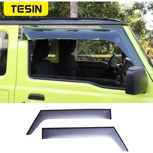 TESIN Awnings Shelters For Suzuki Jimny 2019+ Car Window Visor Sun Deflector Rain Shade Guard Accessories For Suzuki Jimny 2020