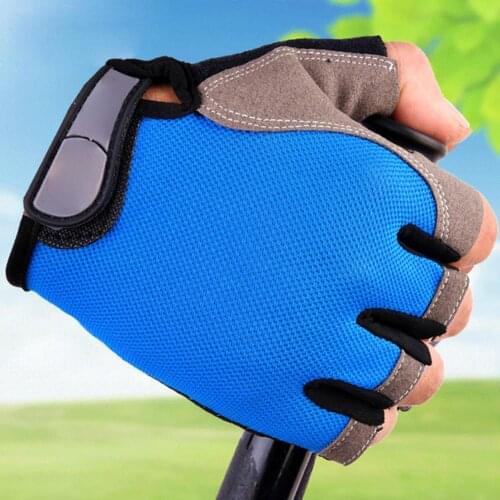 Bike Half Short Cycling Half Finger Gloves Sports Bicycle MTB Bikes Gloves Anti-Slip Anti Shock Weightlifting Outdoor Glove