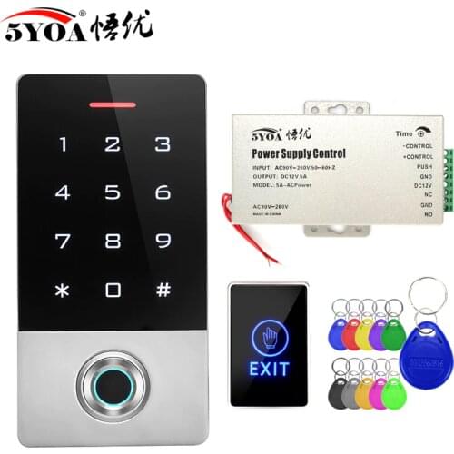 IP68 Waterproof Fingerprint Access Control Semiconductor Touch Door Lock Standalone Keypad RFID Card Entry Controller