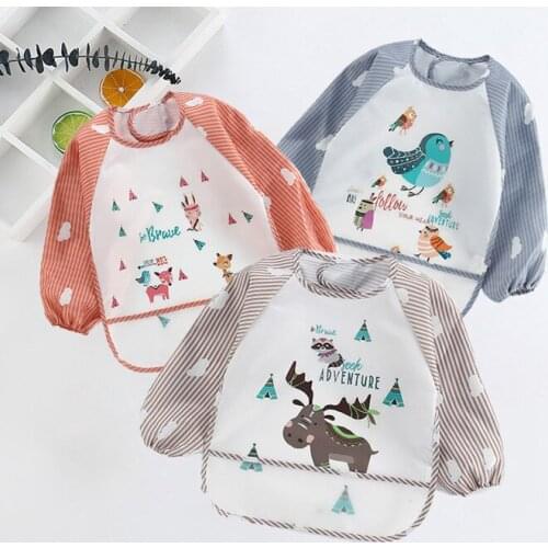 Wecute Infant Baby Stuff Toddler Scarf Bandana Bibs Long Sleeve Bib Baby Waterproof Washable Kid Eating Clothing Accessories