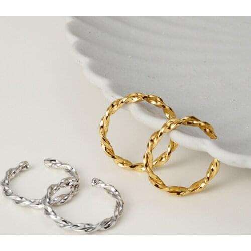 2Pcs/4Pcs Statement Elegant Twisted Finger Rings Set For Women Resizable Opening Rings jewelry Sets Gifts