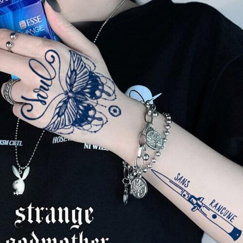 1PC Blue Temporary Tattoo Sticker Flower 3D Waterproof Transfer Tattoo Stickers Body Art Sexy Tatoo With Girl Boy