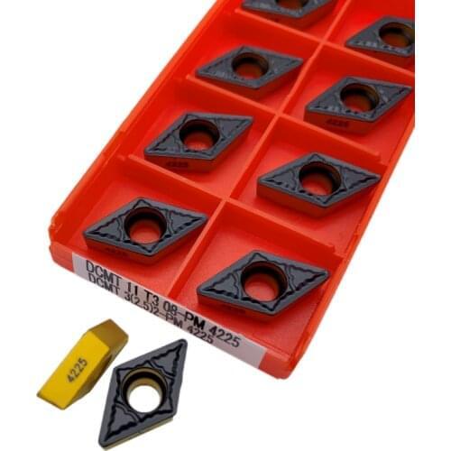 10PCS DCMT 11T304 4230 4240 11T308-PM 4225 Internal Turning Tools Carbide insert High quality Lathe cutter Tool