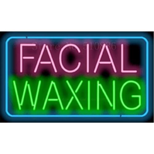 17*14" Facial Waxing NEON SIGN REAL GLASS BEER BAR PUB LIGHT SIGNS store display Packing Garage Bulbs Advertising Lights
