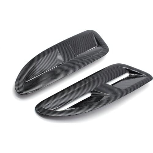 2PCS Bonnet Vents Carbon Fiber ABS plastic Replacement for Jaguar XKR Ford BMW