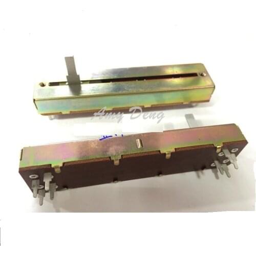 5pcs/lot The Japanese 8.8 cm double sliding potentiometer B50K*2 15MM volume fader long axis