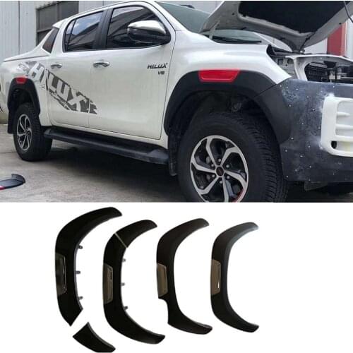 Car styling exterior auto parts fender flare plate cover fit for hilux revo rocco 2021 v6 pickup car accessories