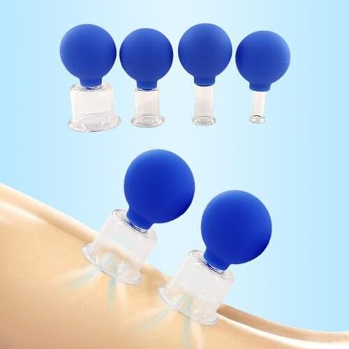 Jars Rubber Vacuum Cupping Glasses Massage Body Cups Glass Anti Cellulite Cans Face Sucker Suction Cup Therapy Set Massager