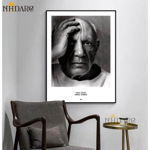 Decorative Art of Black and White Portrait of Paul Picasso Canvas Print Painting Art Wall Picture Wall Decor Home Decoration