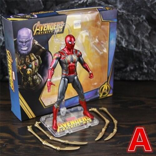 Marvel Iron Spider-Man Tom Hollander 17.5CM Action Figure with Doctor Strange Magic Circle Infinity War Legendary Doll Toy Model