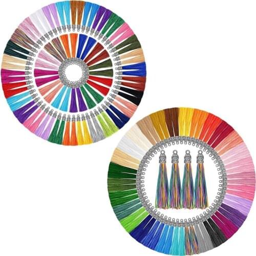 Tassels for Jewelry Making, Keychain Tassel Charms Bulk, Silky Handmade Tassels for Earrings Necklaces DIY Craft