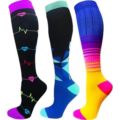 Compression Socks Women &Men Stockings 15-30 mmhg Best Medical Nursing Hiking Travel Flight Socks Running Fitness Socks