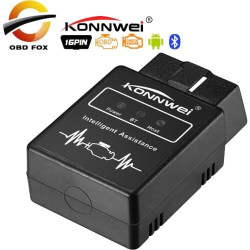 Konnwei kw912 elm327 bluetooth code reader scanner super mini elm 327 kw904 kw910 obd2 scanner Free shipping