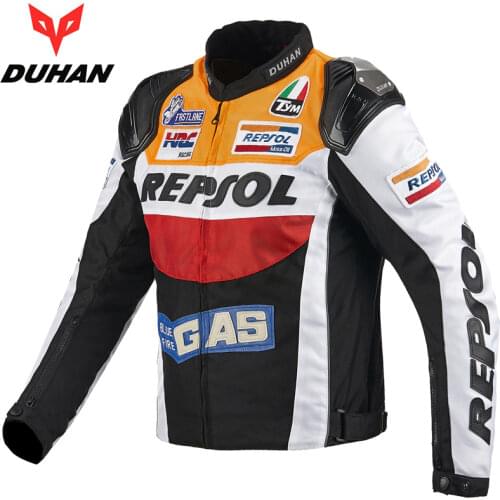DuHan Motocross Jacket Racing Protective Gears Metal Shoulder Elbow Back Full Body Motorcycle Protection Armor Mens Jackets