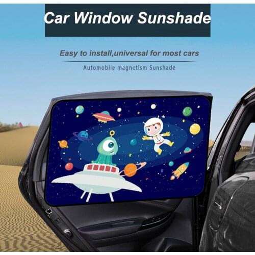 Cartoon Magnetic Car sun protector Side window sunshade curtain Summer Adjustable sunscreen Protect For Baby Kids
