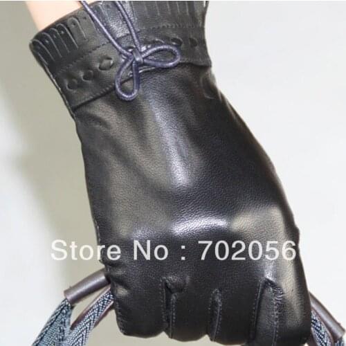 FASHION Five Finger Leather gloves leather gloves Lambskin 12pair/lot #3145