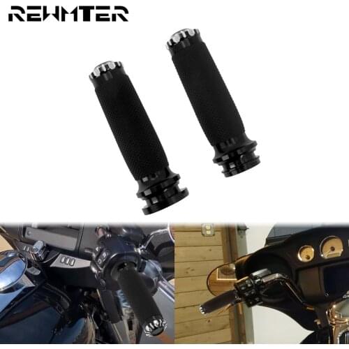 Motorcycle 1''25mm Handle Grips Electronic Throttle Handle Bar Grips For Harley Softail Dyna Touring Breakout Road King Fat Boy
