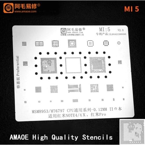 MSM8953/MT6797 CPU RAM For Redmi note4/4x/redmi pro PM8953 Power IC Chip BGA Reballing Stencil Solder BGA Heating Template