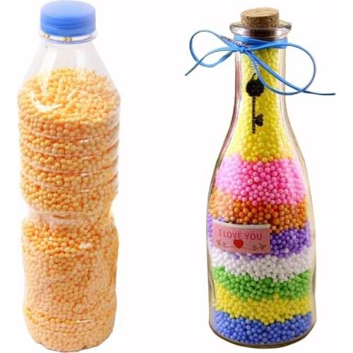 2.5-3.5MM Wedding Birthday Party Adorn Supplies Balloon Glass Bottle Filler Particle DIY Handmade Colored Foam Granules 500ML
