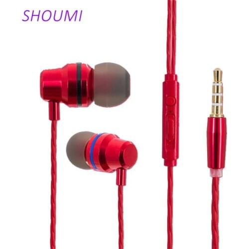 In-Ear Earphones For Xiaomi Earphone For Internet lesson Stereo Bass Headsets Metal Wired Earbuds HiFi Headset Mic for Samsung