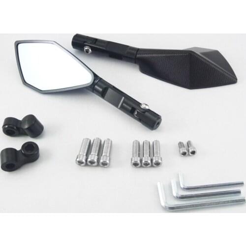 Brand New Pentagon Design Motorcycle CNC Black Mirror Rear Side Mirrors Universal For all Motorcycle Bikes Scooter ATV