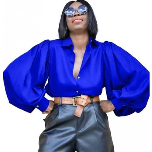 African Sexy Backless Solid Color Women Shirts Long Sleeve Elegant Blouse Female Fashion Summer Streetwear Africa Clothing