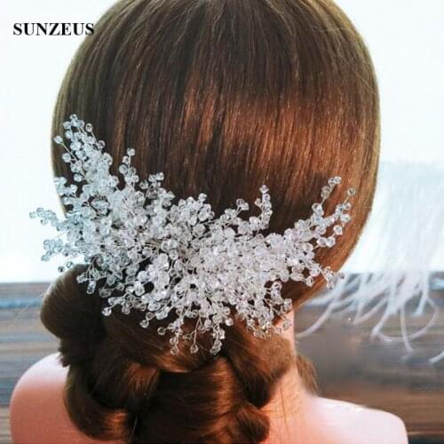 Luxury Acrylic Crystal Bridal Hair Comb New Arrival Headpiece For Brides Wedding Head Accessories SQ092