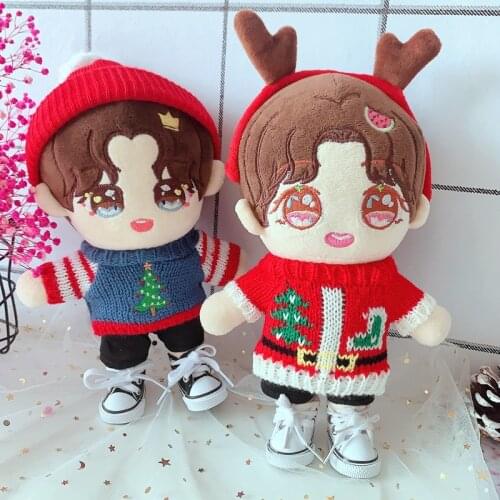 Christmas tree clothes pants hat Puppet Wear 20cm doll clothes Christmas tree sweater fawn sweater accessories Christmas Gifts