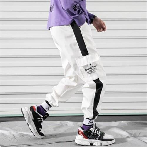 Striped Patchwork Harem Pants Mens 2021 Hip Hop Printed Color Block Casual Joggers Sweatpants Trousers Male Streetwear