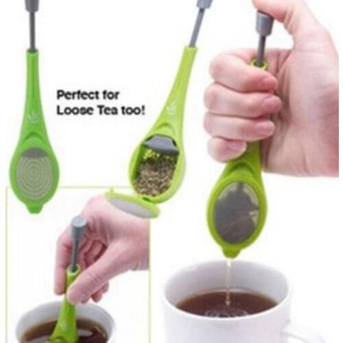Tea Infuser Built-in plunger Healthy Intense Flavor Reusable Tea bag Plastic Tea&Coffee Strainer Measure Swirl Steep Stir&Press