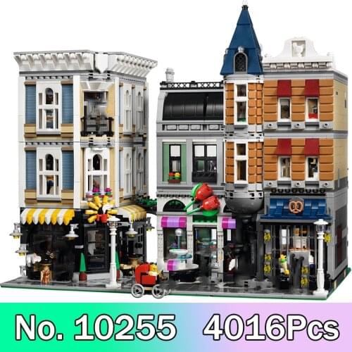Creators' City Streetview Building Blocks Assembly Square Compatible 10255 15019 4016pcs Bricks Children Toys Gifts