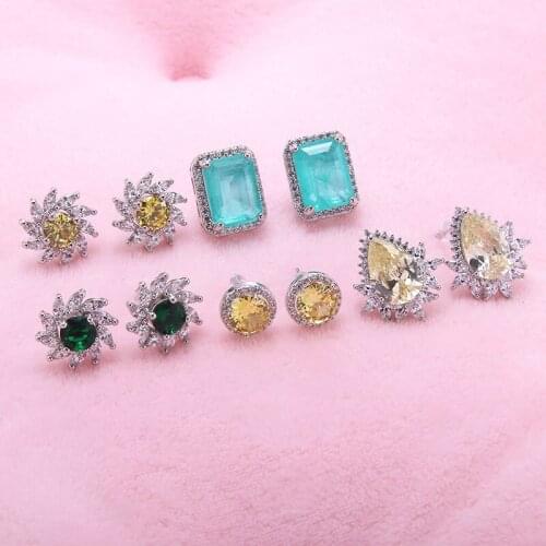 TYLFNL Fashion Vintage Earrings For Women Geometric Pearl Zircon Metal Drop Earrings 2021 Trendy Earings Jewelry Accessories