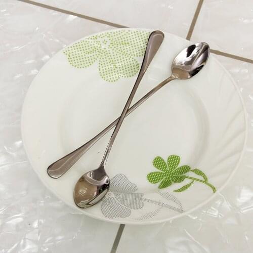 Lengthened Thickened Long Handle Pointed Head Stir Spoon Coffee Spoon Ice Cream Honey Dessert Spoon Stainless Steel