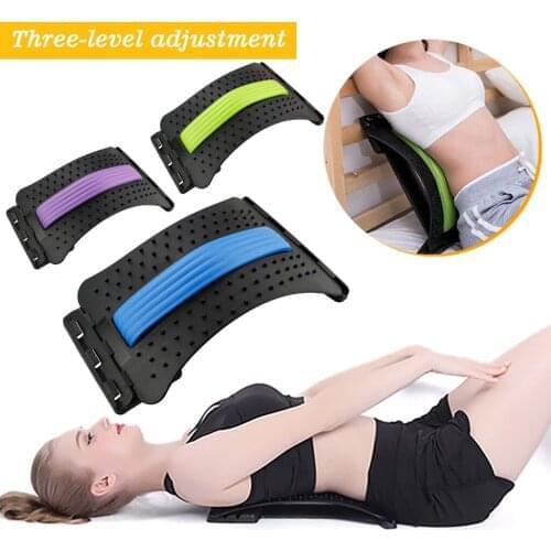 1pc Lumbar Traction Stretching Device Waist Spine Back Pain Relief Acupuncture Massage Board Disc Herniation Prevention Tractor
