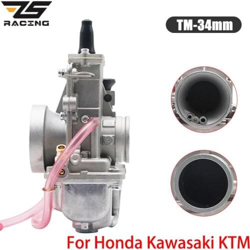 ZS Racing TM34 34mm Mikuni Carburetor 2T 4T For HONDA LT250 CR125R CR250R KTM SX125 SX250 KAWASAKI KX125 KX250