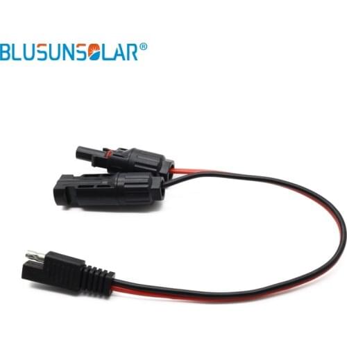1 Piece pv solar To SAE Adaptor Battery 14AWG 12" DC Easy Connection To SAE Solar Panel Trailer Plug For RVSSolar