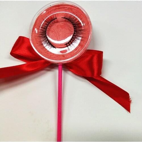 10 pairs a lot Hot Style Mink Eyelash With Colorful Lollipop Wholesale Price Factory Hand Made For Free Shipping