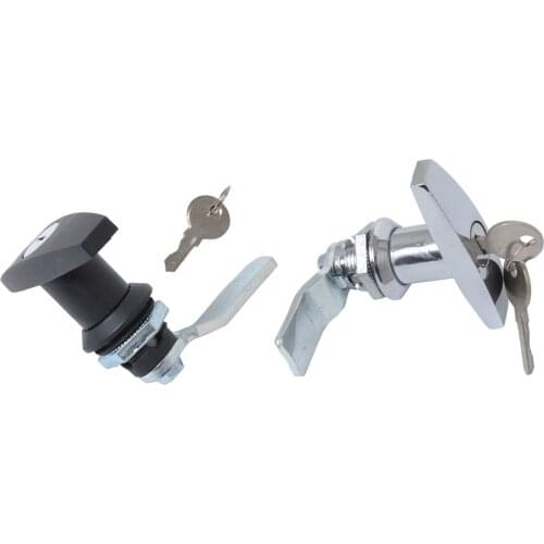 2pcs Safe Garage Door Opener T Handle Lock with 2 Keys for Toolbox Cabinet
