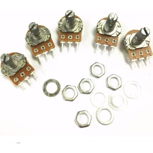 5pcs WH148 B1K B2K B5K B10K B20K B50K B100K B250K B500K B1M 3pin 15mm 1K 2K 5K 10K 20K 50K 100K 250K 500K 1M