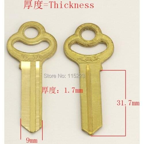 A027 left groove Wholesale Locksmith Keymother Brass House Home Door Blank Key Blanks Keys 25 pieces/lot