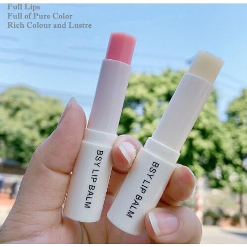 1pc Lip Balm Moisturizing Hydrating Repair Lip Balm 2 Colors Portable Anti-drying Discoloration Lipstick Primer Lipstick Base