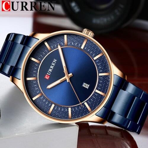 CURREN Watch Men Waterproof Calendar Sport Military New Male Clock Top Brand Luxury Stainless Steel Business Man Wristwatch 8347