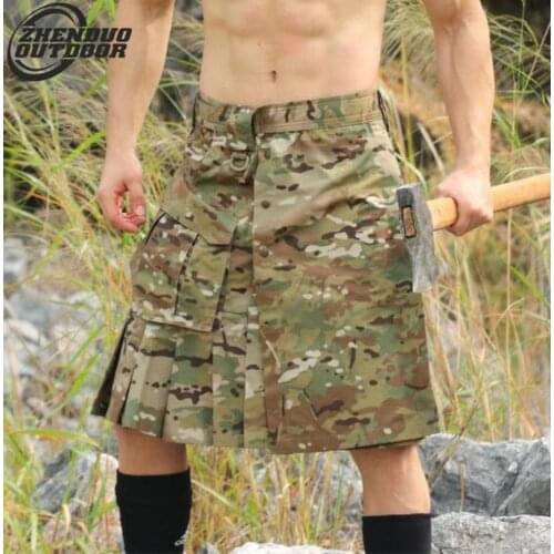 CS Tactical Camouflage Scottish Kilt Mens Camouflage Personality Outdoor Gear Actical Dress up