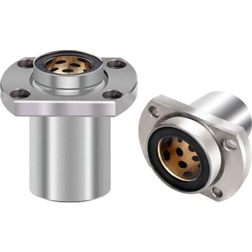 1pc LMHP LMHP8UU LMHP10UU LMHP12UU LMHP16UU LMHP20UU Flange Linear Bearing graphite copper sleeve for cnc part Linear shaft Rod
