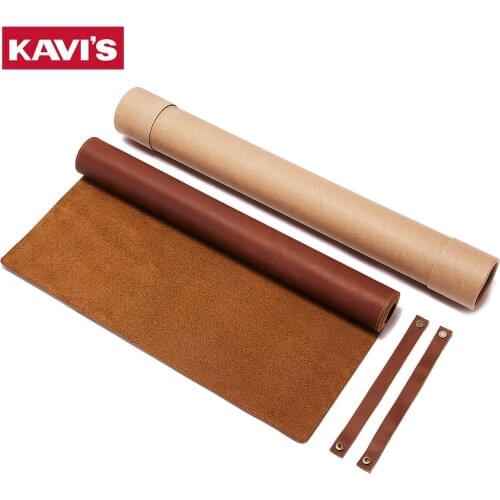 KAVIS Large Mouse Pad Extra Big Non-Slip Desk Pad Quality Cow Leather Desk Table Protector Gaming Mouse Mat for Game Office Work