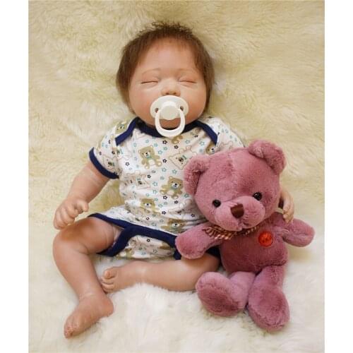 50cm New Born Baby Dolls bebes Reborn Menina Children Best Gift Silicone Reborn Baby Dolls for Kids Handmade Princess Bonecas