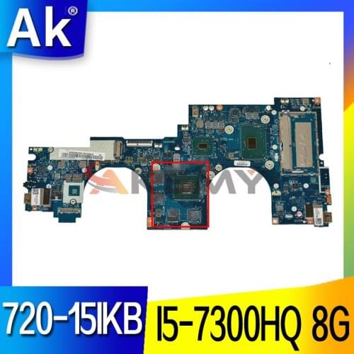 For YOGA 720-15IKB Laptop Motherboard 80X7 CPU:I5-7300HQ GPU:N17-G0-A1 2G RAM:8G LA-E552P FRU 5B20N67890 100% Test Ok