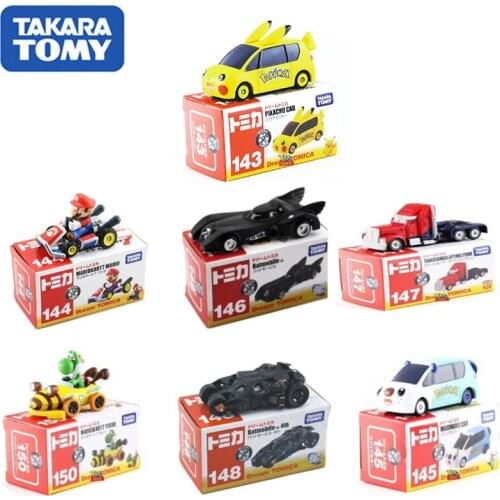 Takara Tomy Pikachu Super Marie Batman Chariot Lichtmetalen Auto Car Model Decoration Childrens Toy Birthday Gift