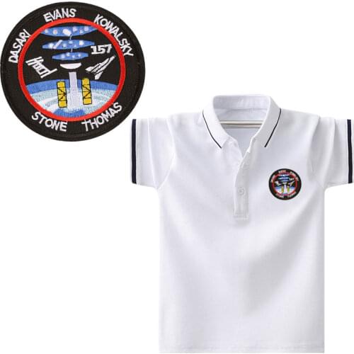 Space panda teeth Heat Transfer Patches For Stripe Clothes Patch A-level Washable Iron On Applique DIY Clothing Sticker